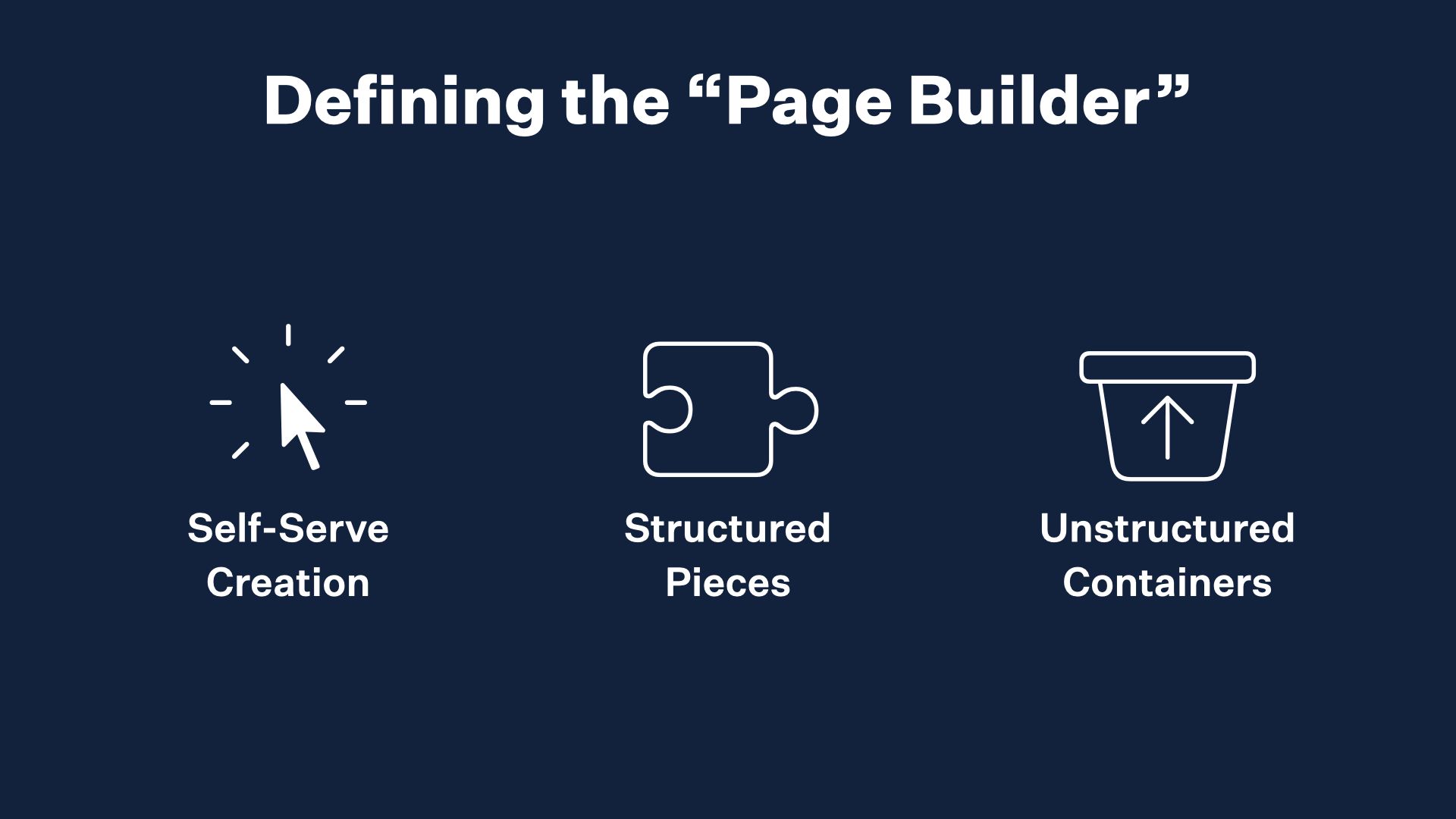 Defining the “page builder”